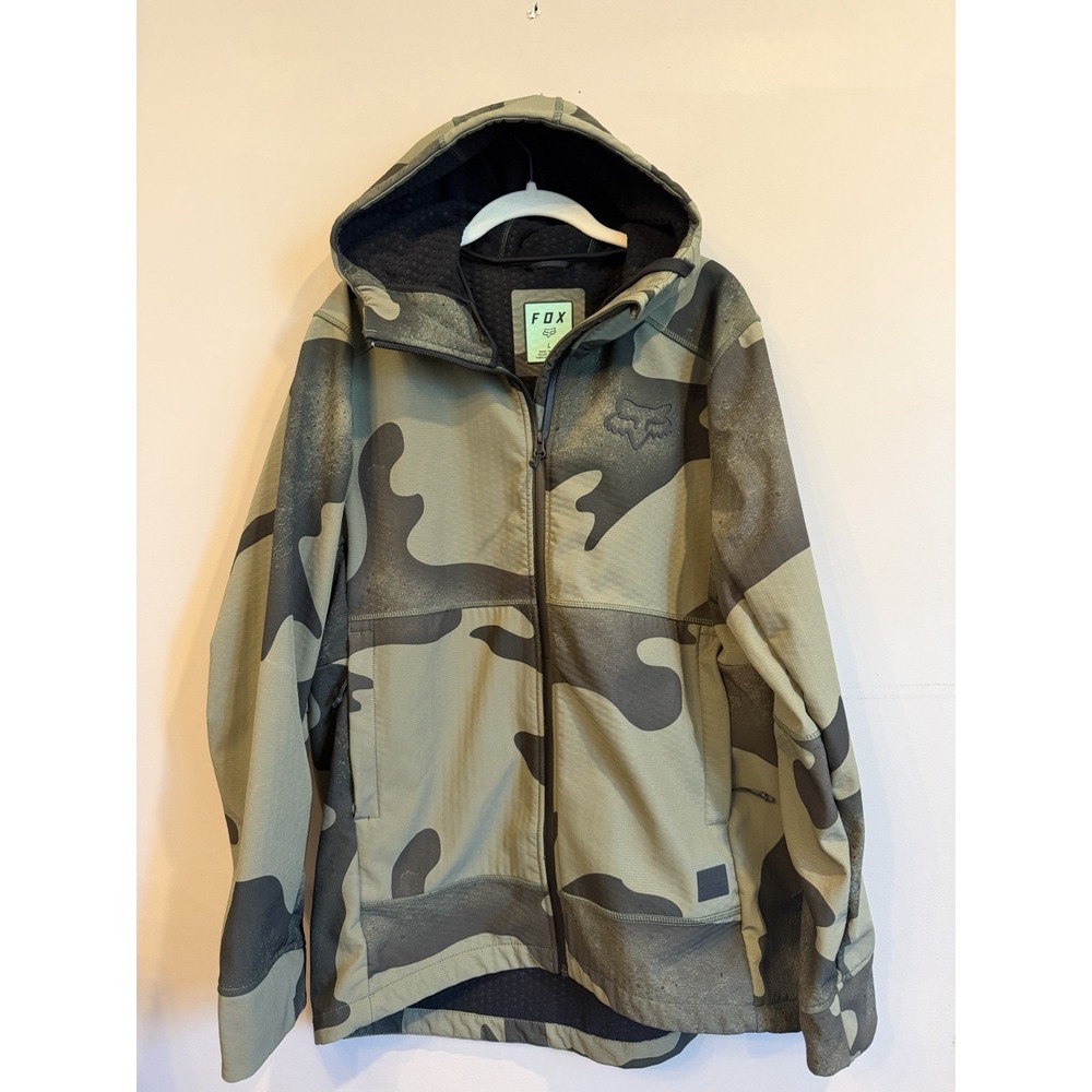 Fox Racing Pit Jacket Green Camo Size Large
